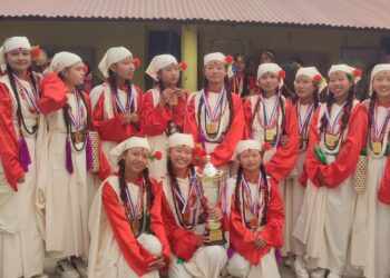 बराहक्षेत्र प्याब्सन द्वारा नगर स्तरीय लोकनृत्य प्रतियोगितामा बराह राईजिङ्ग प्रथम