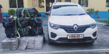 बराहक्षेत्र–५ बिशालचोक बाट ३४० किलो गाँजा सहित कार नियन्त्रणमा